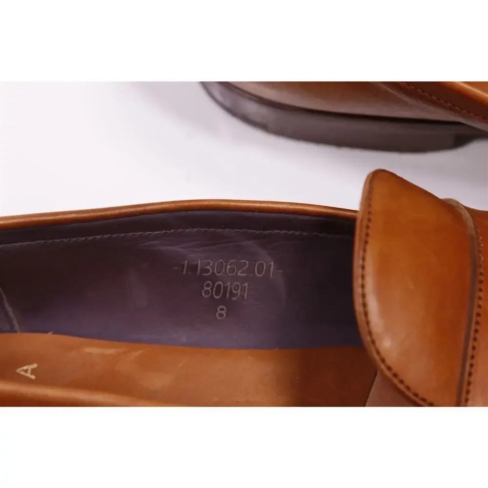 Carmina 80191 Honey Brown Penny Calf Leather Loafers Men's UK 8 - US 8.5